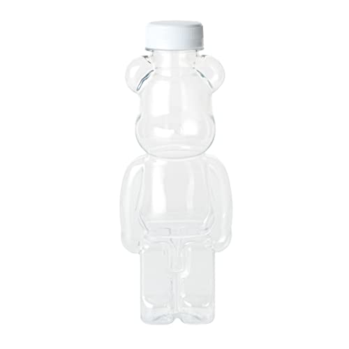 Restaurantware Bottle Tek 12 Ounce Juice Bottles 100 Bear-Shaped Empty Plastic Bottles - Disposable With Caps Clear Plastic Juice Containers For Juicing For Tea Smoothies Or Cocktails - Image 2
