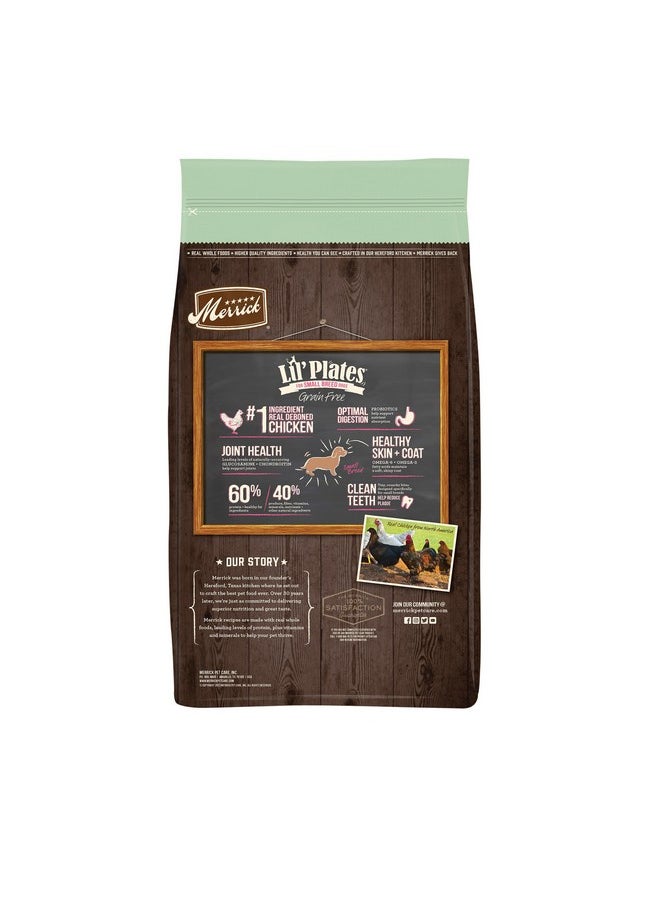 Merrick - Lil’ Plates Premium Grain Free Senior Dry Dog Food For Small Dogs, Real Chicken, Sweet Potato Kibble  4.0 Lb. Bag - Image 1