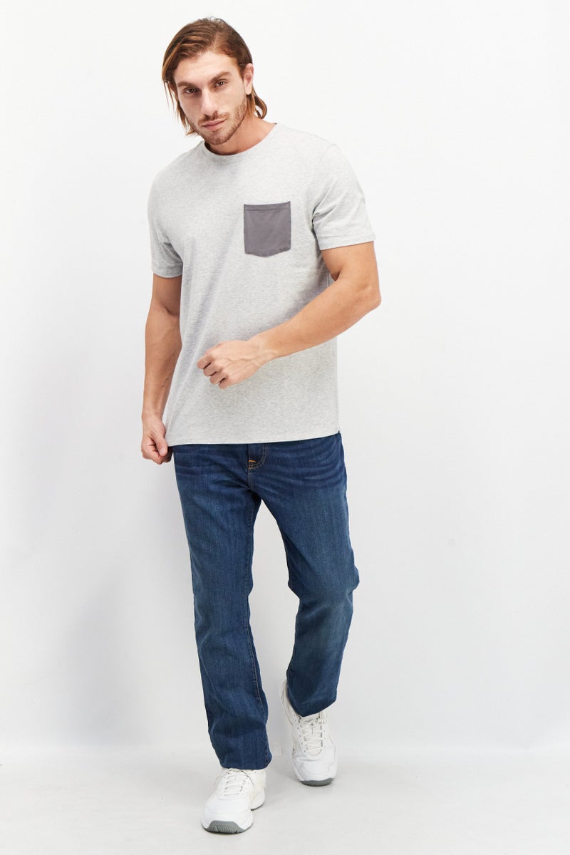 Kenneth Cole Men Crew Neck Short Sleeve Heather T-Shirt, Grey - Image 2