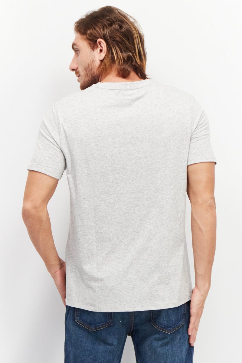 Kenneth Cole Men Crew Neck Short Sleeve Heather T-Shirt, Grey - Image 4