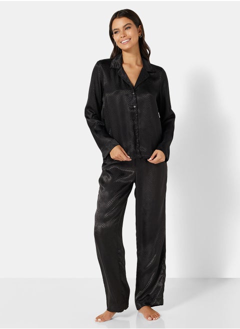 Textured Pyjama Set