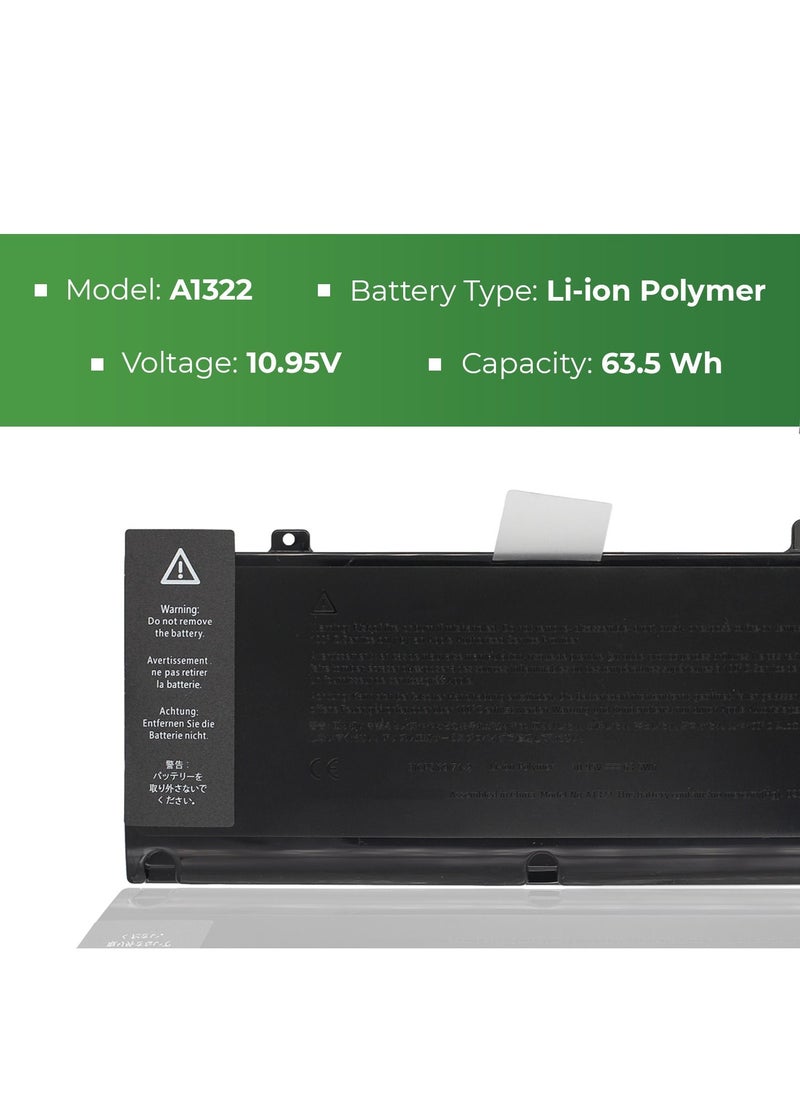 RADEX - A1322 High Grade Compatible Laptop Battery for MacBook Pro 13-Inch A1322 Battery for A1278 (2009-2012) - Image 1