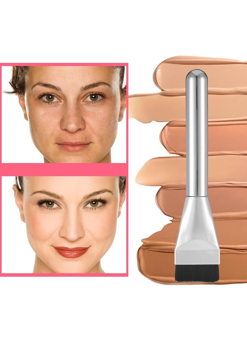 Generic - Professional Makeup Tool Kit - Flat Foundation Brush and Rubycell Sponge Set with Mixing Palette and Stick, Non-Absorbent Blender for Liquid/Cream Formulas - Image 1
