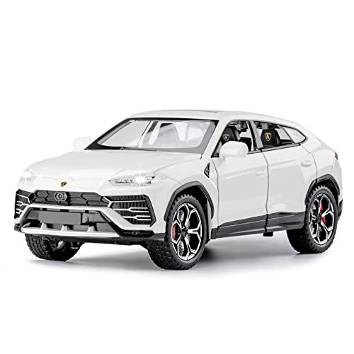 SASBSC Toy Cars for Boys Car Toys for 3 4 5 6 7 8 Year Old Boy Metal Cars for Kids Diecast Model Cars with Light and Sound Birthday Gifts White 124 - Image 1
