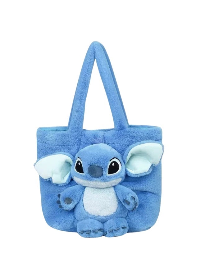 Disney Stitch Plush Anime Cartoon Handbags Blue - Image 1