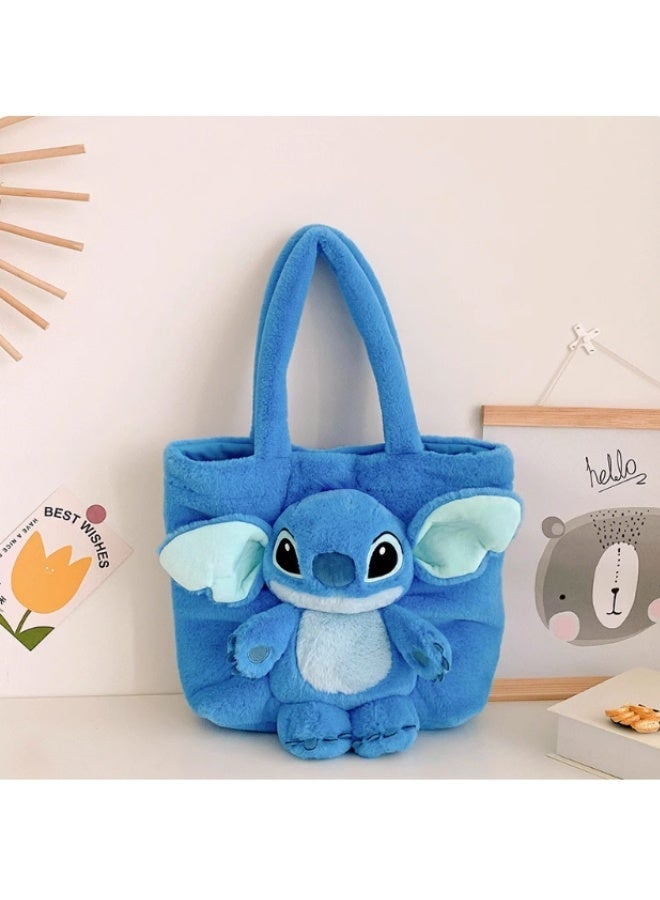 Disney Stitch Plush Anime Cartoon Handbags Blue - Image 2