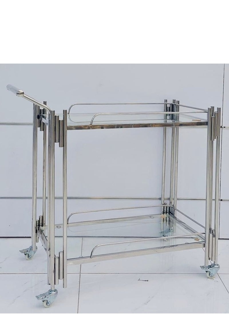 Generic - Luxury Dining Cart Trolley Hotel Restaurant Stainless Steel Food Delivery Service Trolley - Image 1