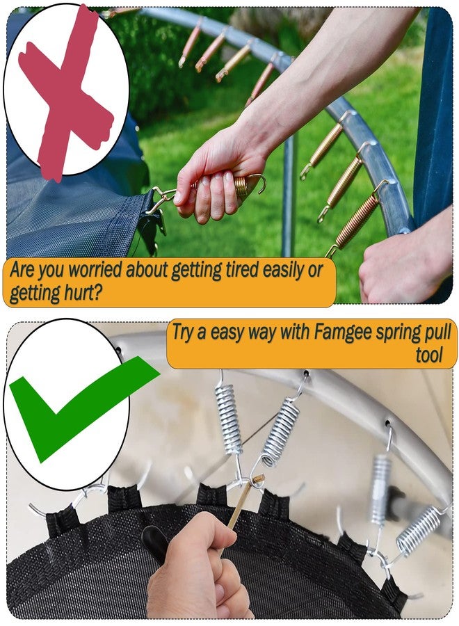 Famgee Trampoline Spring Pull Tool Kit Parts Hook Puller for Spring Installation Disassembling 2 Pack (T-Hook) - Image 2