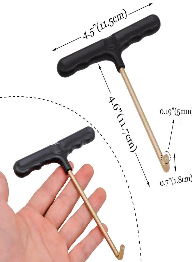 Famgee Trampoline Spring Pull Tool Kit Parts Hook Puller for Spring Installation Disassembling 2 Pack (T-Hook) - Image 5