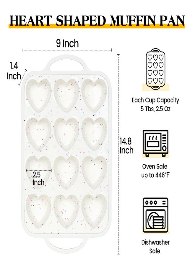 AOTASO 2 Pcs Heart Shaped Muffin Pan - Image 4
