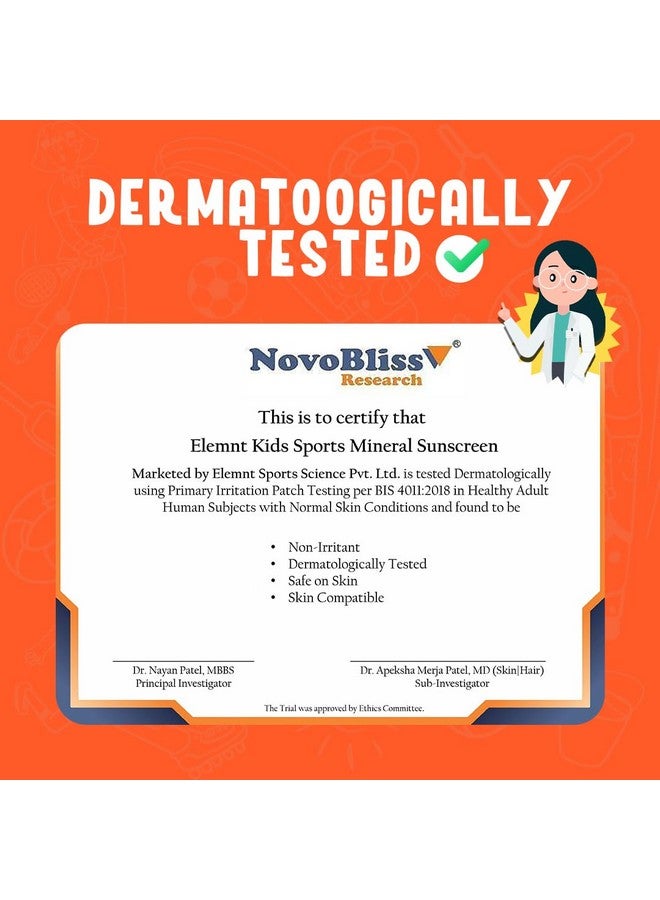 elemnt Kids Sports Mineral Sunscreen For 4-13 Year Olds | Spf 50, Pa+++ For Sun Damage Protection | Water Resistant Upto 60 Minutes | Contains Niacinamide, Olive Oil & Aloe Vera | 50Gm - Image 4