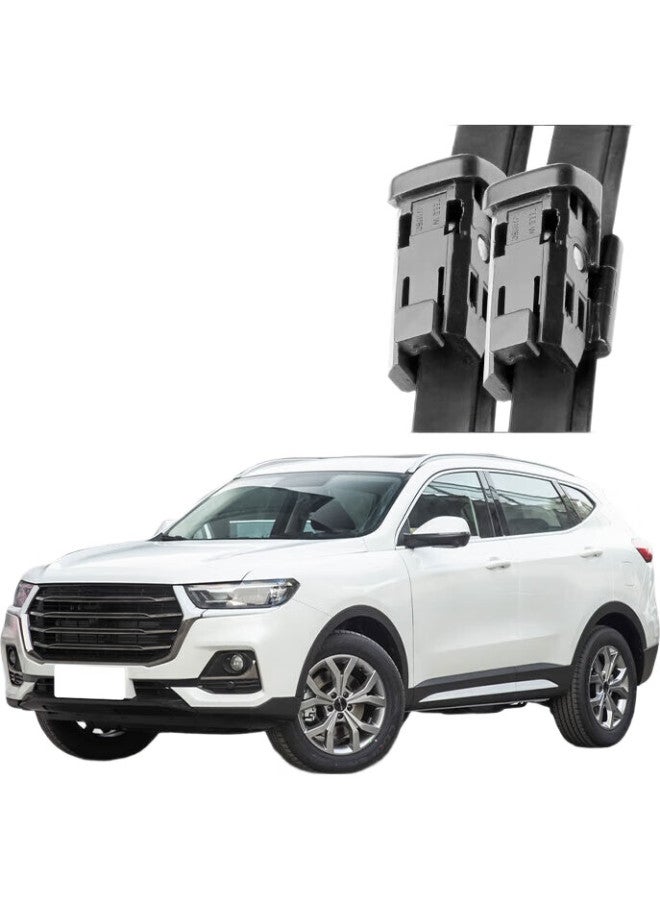 AOLIN شفرة ممسحة بدون إطار لسيارة هافال H6 الجيل الثالث / H6S من 2018 حتى الآن، شفرة ممسحة هافال مع زر، شريحتين مطاطيتين - Image 1