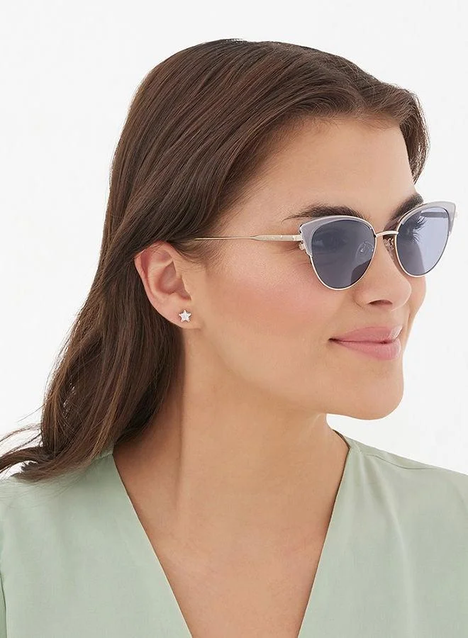 30Sundays 30Sundays DAISY,Women Sunglasses, Cat Eye Sunglasses, UV Protection: UV400 (Blue,Blue)