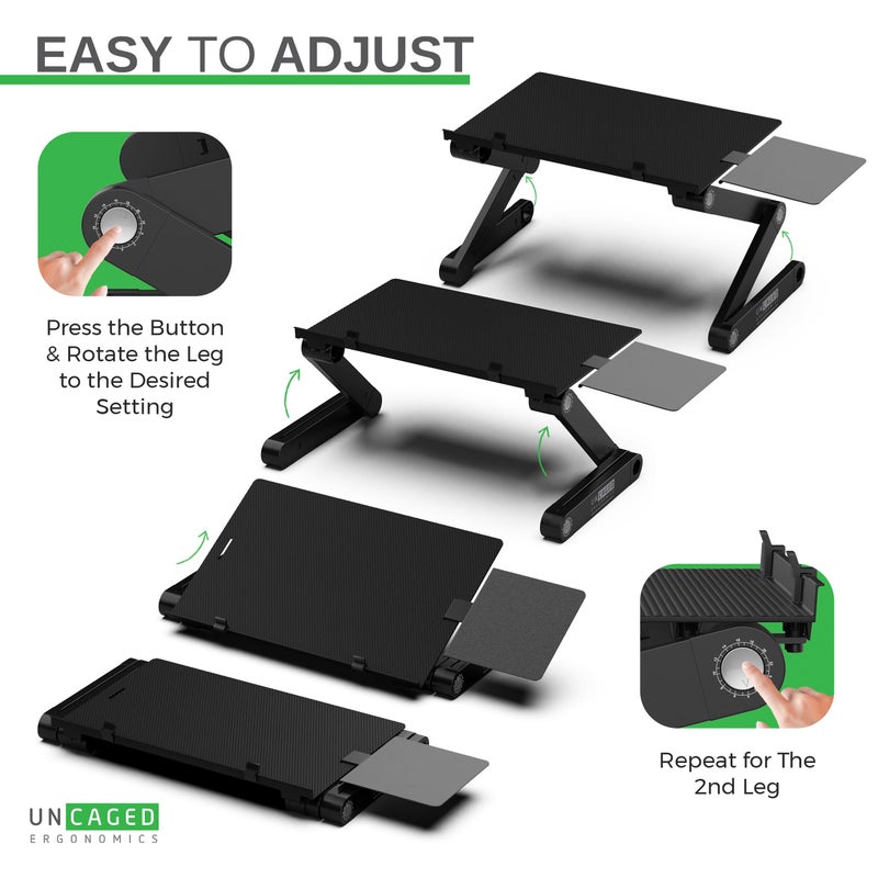 Uncaged Ergonomics WorkEZ Adjustable Computer Keyboard Stand for Desk, Keyboard & Mouse Riser, Ergonomic Portable Stand for Desktop, Computer Keypad Riser for Desk - Image 3