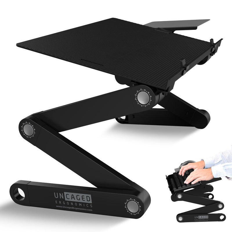 Uncaged Ergonomics WorkEZ Adjustable Computer Keyboard Stand for Desk, Keyboard & Mouse Riser, Ergonomic Portable Stand for Desktop, Computer Keypad Riser for Desk - Image 1