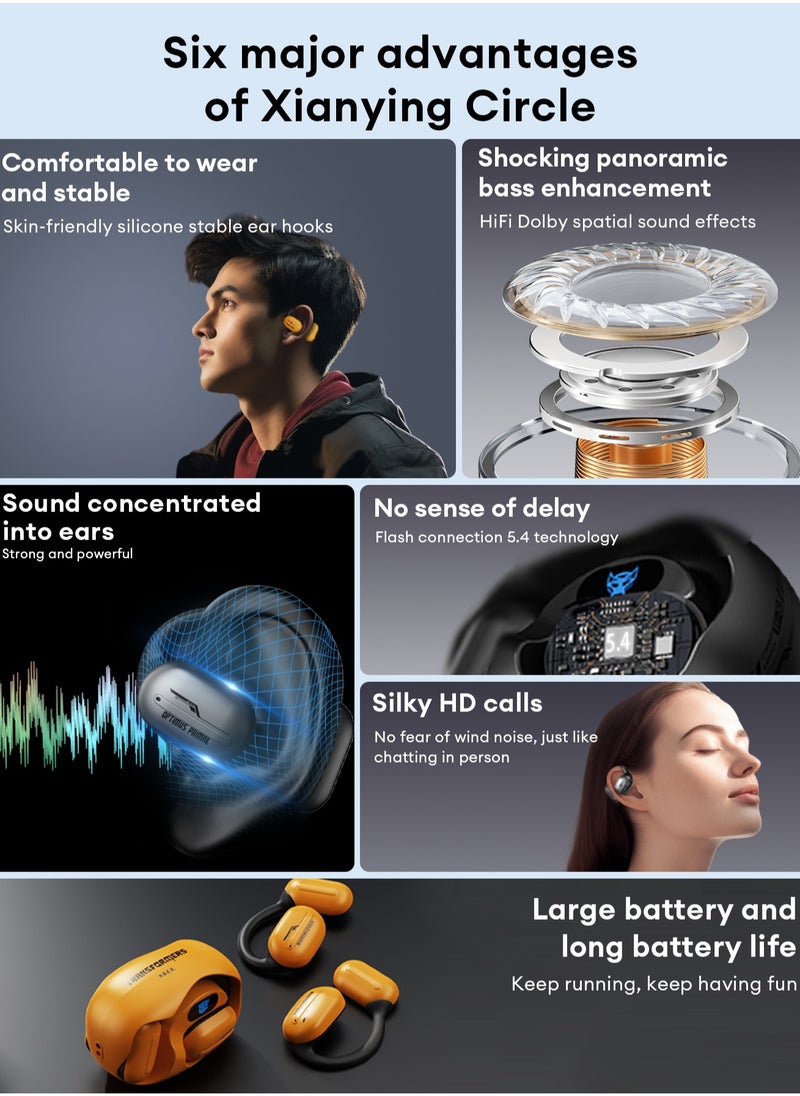 TRANSFORMERS Transformers TF-T20 OWS earhook Bluetooth headset gaming headset HD sound quality Bluetooth 5.4  - Image 3