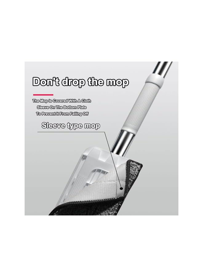 PROMASS Flat Mop 360° Rotatable Flat Cleaning Mop,Comes with 6 washable mop pads（36CM long）, hands-free self wrinkling mop, Dust Mop, Wet and Dry Use - Image 4