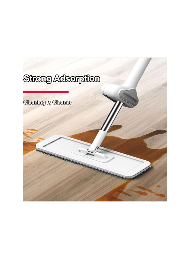 PROMASS Flat Mop 360° Rotatable Flat Cleaning Mop,Comes with 6 washable mop pads（36CM long）, hands-free self wrinkling mop, Dust Mop, Wet and Dry Use - Image 2