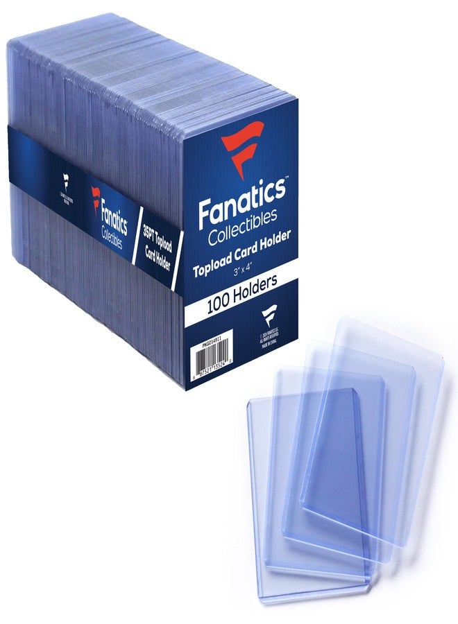 Fanatics Collectibles 35pt 3x4 Top Loaders, 100 Count - Standard Size Clear Rigid Card Holders for Trading Card Protection - Image 1