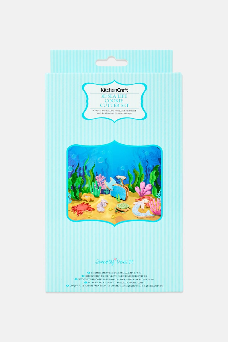 KitchenCraft Sweetly Does It 3D Standing Under The Sea Cookie Cutter Set, Silver - Image 1