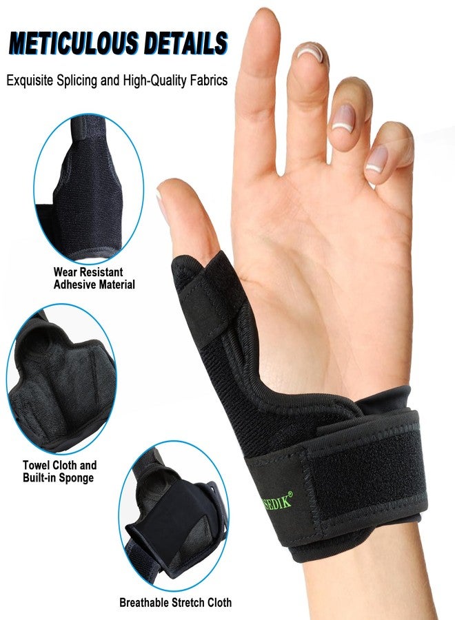 KONSEDIK Trigger Finger Thumb Splint,Adjustable Thumb Spica Support Stabilizer Brace for Pain,Sprains, Arthritis,Tendonitis,De Quervains Tenosynovitis,CMC Joint (Medium) - Image 3