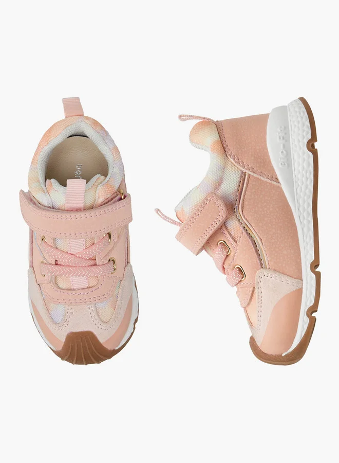 Barefeet Panelled Sneakers with Hook and Loop Closure