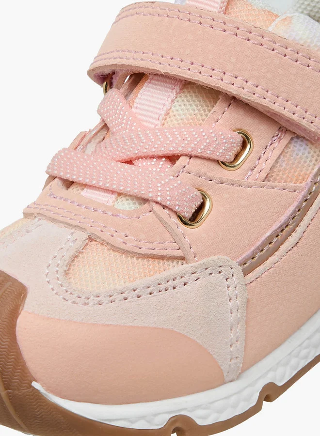 Barefeet Panelled Sneakers with Hook and Loop Closure