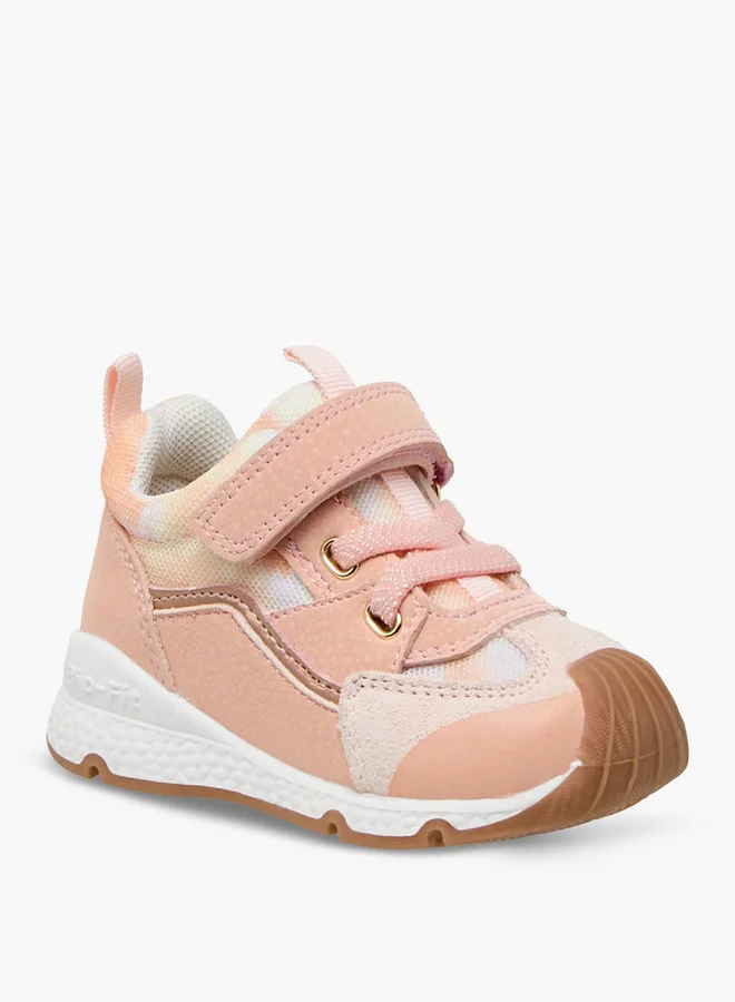 Barefeet Panelled Sneakers with Hook and Loop Closure