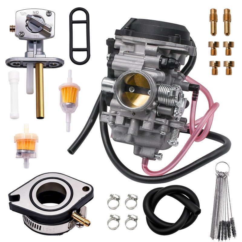 JDLLONG TTR225 Carburetor for Yamaha TTR 225 1999 2000 2001 2002 2003 2004 Carb Assembly 5FG149010000 with Fuel Switch Valve Petcock - Image 2