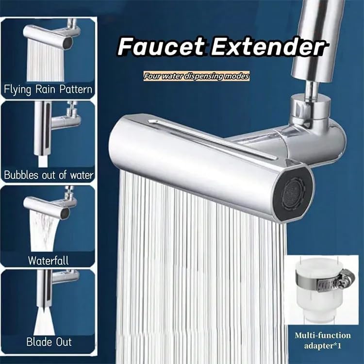 ENNCOZY 4 in 1 Waterfall Kitchen Faucet for Kitchen Sink 360 Swivel Kitchen Faucet Sink Faucet Head Adjustable Multi Function Faucet Head - Image 3