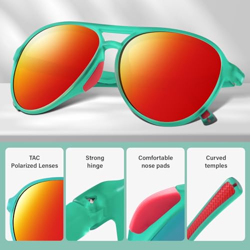 KUGUAOK 3PACK Polarized Aviator Sunglasses for Women Men Sports Style UV400 Protection Running Sun Glasses Vintage Trendy Shades - Image 5