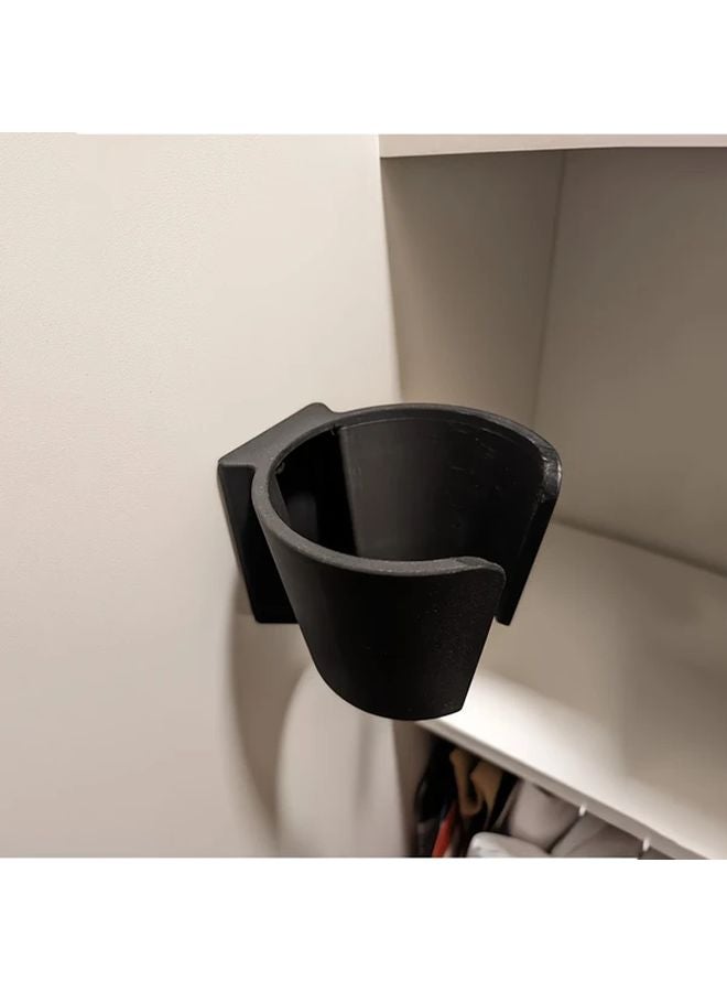 Black Vacuum Cleaner Wall Mount Stand Space Saving Storage Solution - Image 1