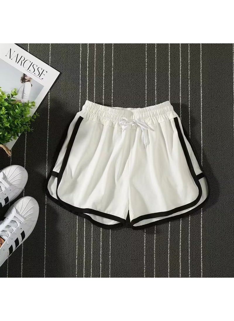 Mens Breathable Quick-Dry Running Shorts White 