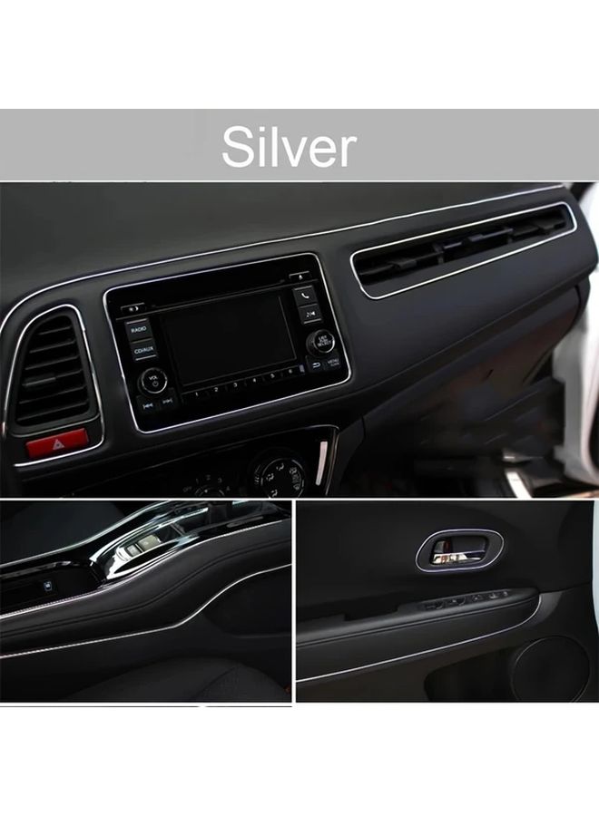 Universal Flexible Car Interior Trim Molding Strip Silvery Color 196.85 Inch - Image 4