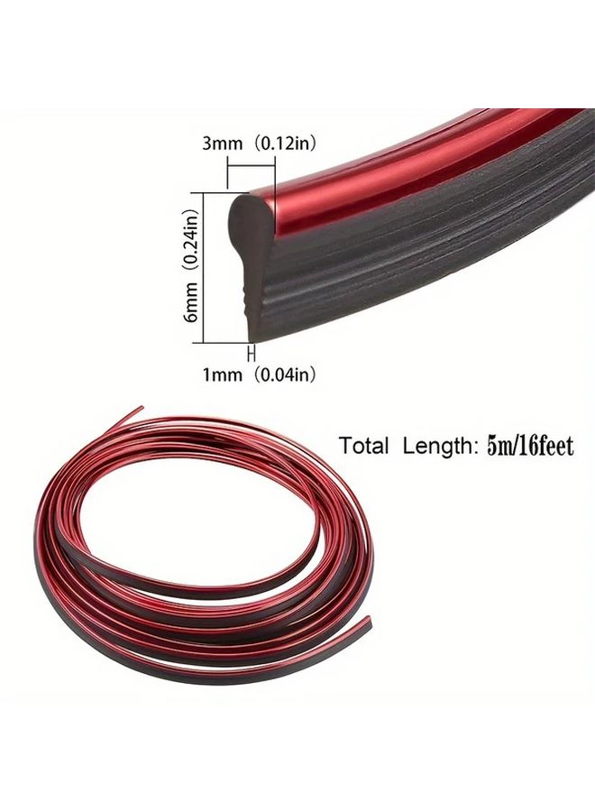 Universal Flexible Car Interior Trim Molding Strip Silvery Color 196.85 Inch - Image 2