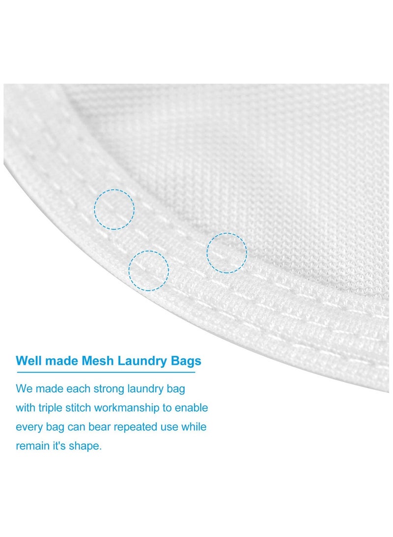 SOLARAE 3 Pcs Delicates Laundry Bags Fine Mesh Wash Bag Mesh Laundry Bags Travel Storage Organize Bag Clothing Washing Bags for Lingerie Underwear Bra Silk Socks with Hanging Loop - Image 3