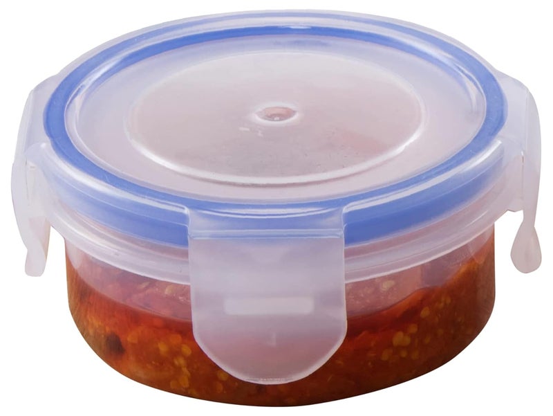 Varmora Clampit Container Organised Kitchen Stackable Durable For Tifiin Box Cereals Snacks Set of 4 100ml Transparent - Image 1
