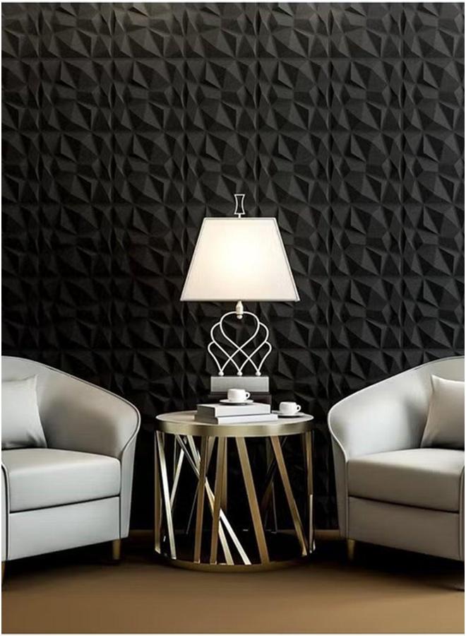 HOMESTAR 12 Pcs 3D Wall Panel Texture PVC Wallpaper Diamond Design Decorative Cover For Living Room Lobby Bedroom Office Each 30x30cm  - Image 4