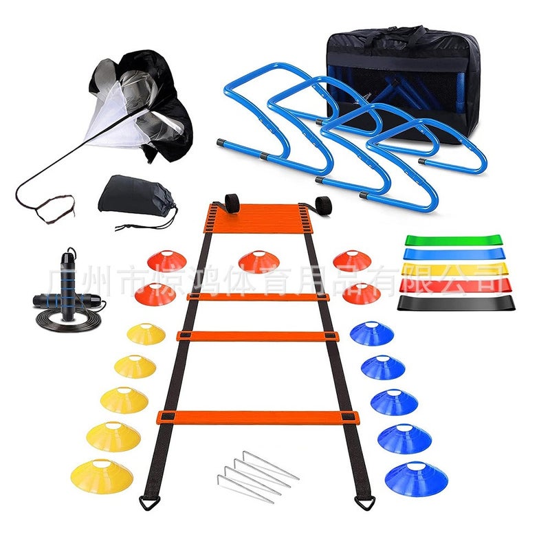 Ao Shi Teng Football & Basketball Training Equipment Set - Agility Discs, Hurdles, Resistance Umbrellas, and Speed Ladders - Image 1