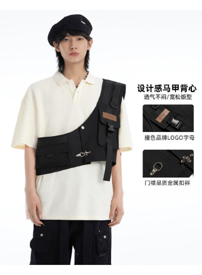 EPTISON سترة صيفية عملية - سترة بدون أكمام فضفاضة للرجال والنساء من الشارع العالي - Image 1