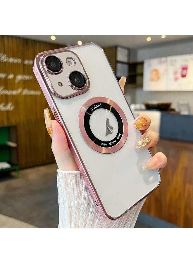 S-TOP Case For iPhone 14 Plus Transparent Electroplated PC MagSafe Phone Case - Image 1