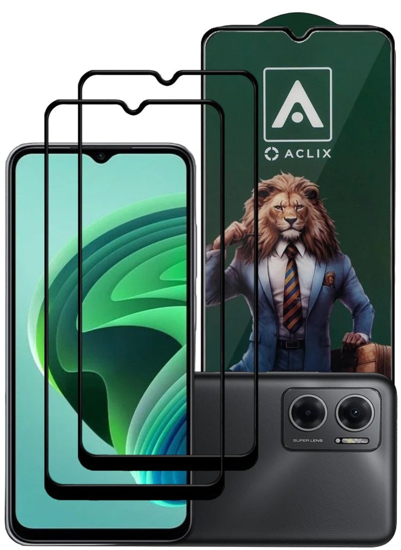 ACLIX 2 Pieces Antistatic ESD Dustproof Premium Quality High Definition Tempered Glass Screen Protector Designed For Xiaomi Redmi Note 11E - Image 1