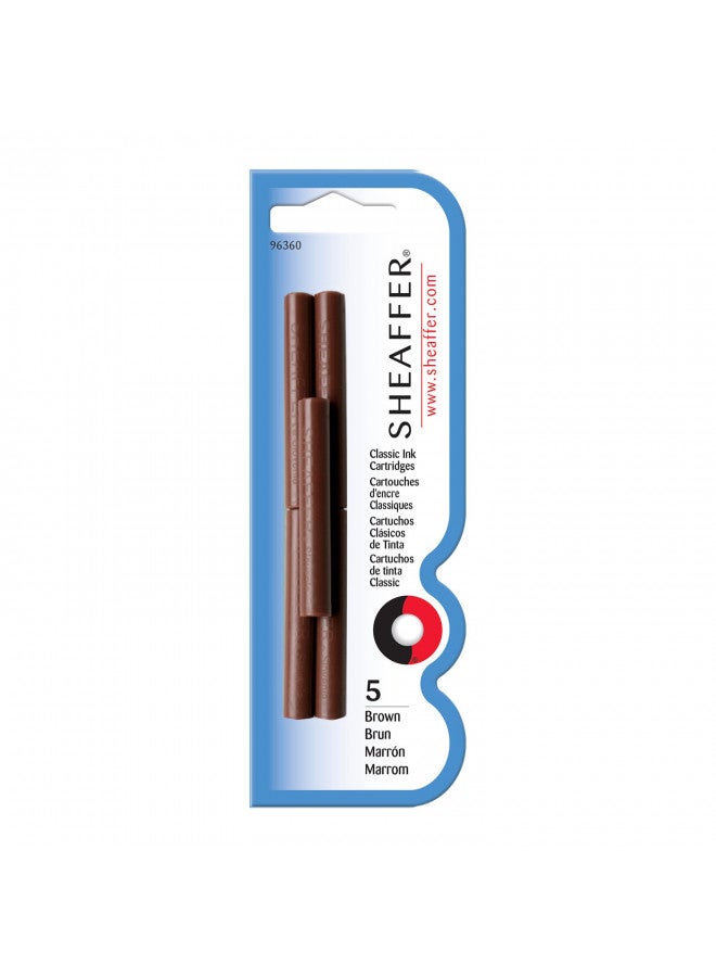 SHEAFFER Sheaffer Skrip Fountain Pen Classic Ink Cartridge - Brown (five per card) - Image 2
