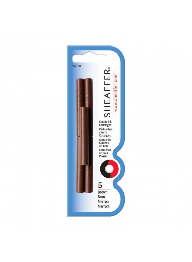 SHEAFFER Sheaffer Skrip Fountain Pen Classic Ink Cartridge - Brown (five per card) - Image 3