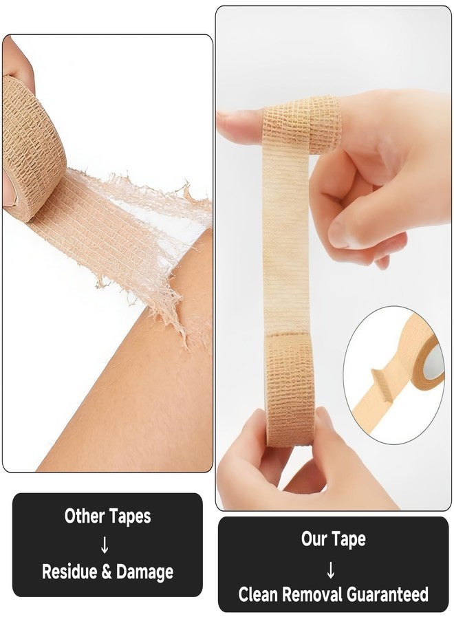 Rimoev 8 Colors Self Adhesive Bandage Wrap (1 Inch x 4.9 Yards Each – Individually Wrapped Sterile Sticky Gauze Wrap Roll for Blister Prevention, Sport Injury – Breathable Latex-Free Tape (8 Rolls - Image 4