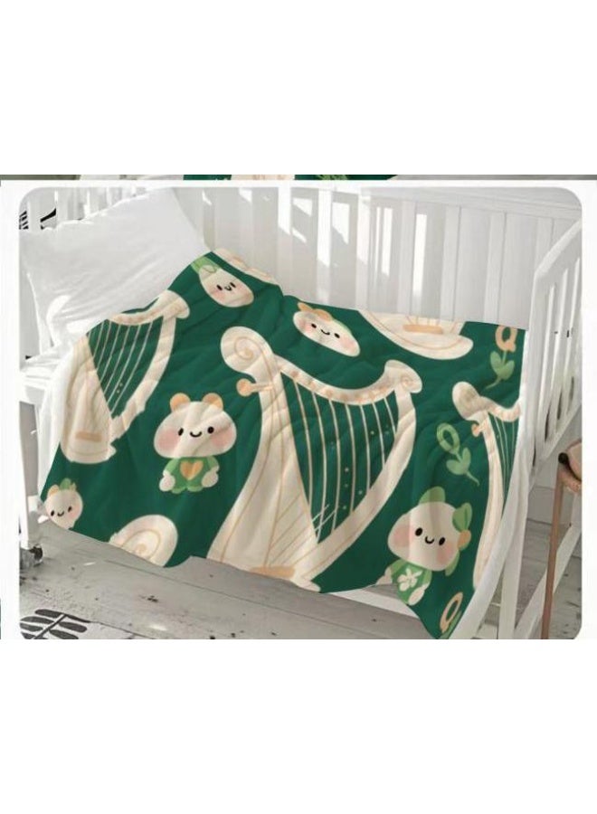 general Baby and children's cartoon flannel thin blanket (warm and comfortable, suitable for sleep, game use) 70cm*100cm - Image 2