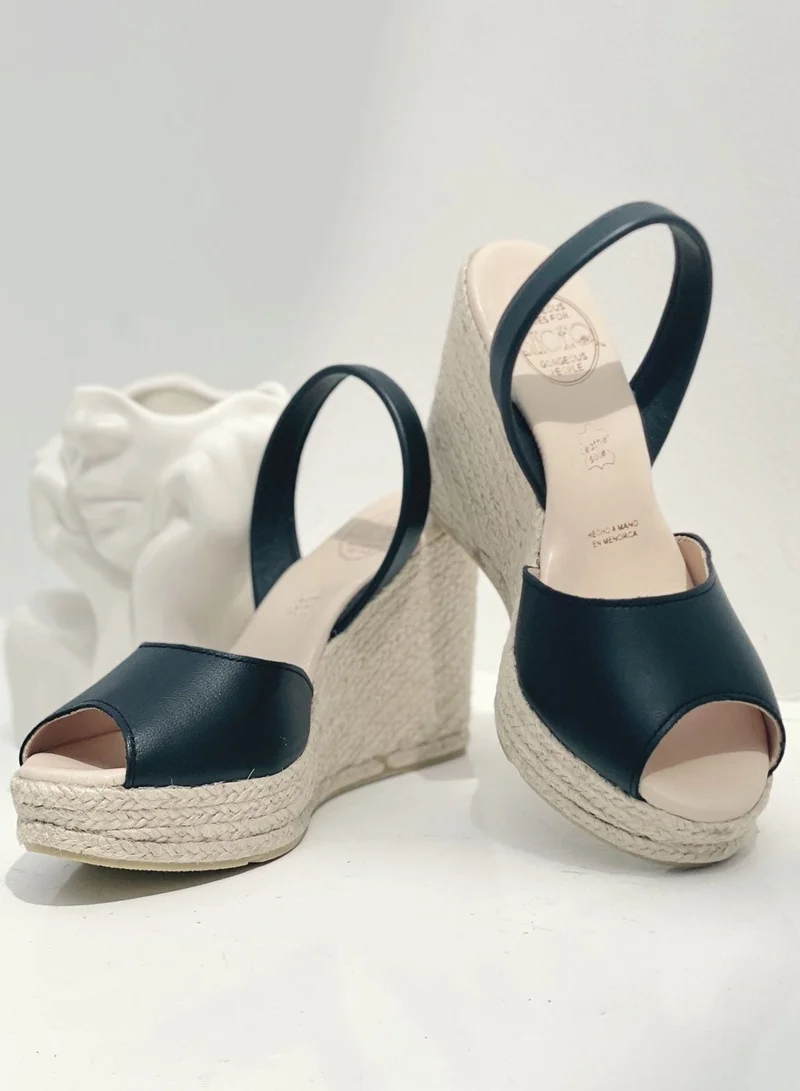 SHOEQ Charcoal Roxy Espadrille Wedge for Women | Best Price UAE
