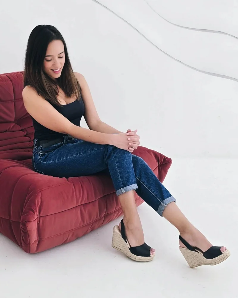 SHOEQ Charcoal Roxy Espadrille Wedge for Women | Best Price UAE