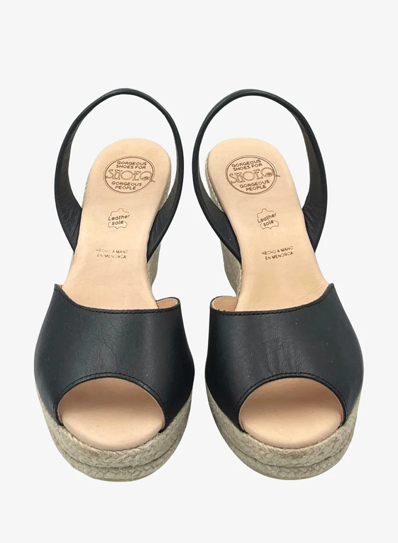 SHOEQ Charcoal Roxy Espadrille Wedge for Women | Best Price UAE