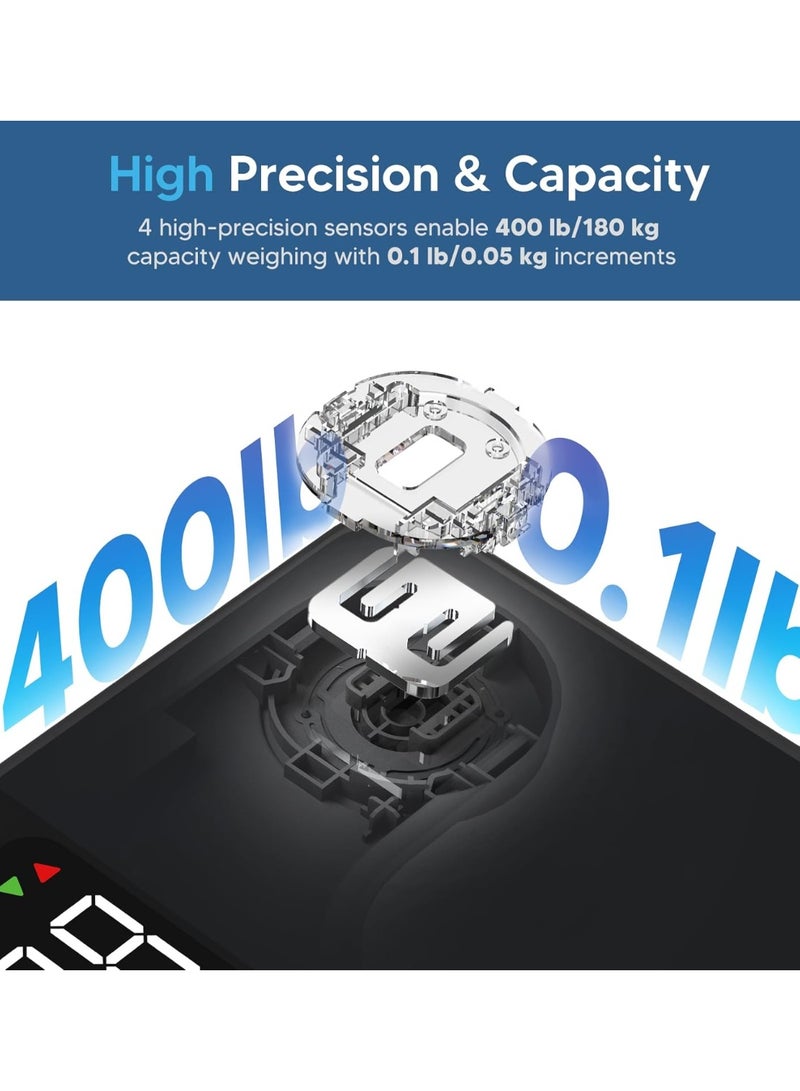 general GE Scale for Body Weight, Body Fat, BMI, Muscle Mass, Smart Bathroom Scales with 14 Body Composition Metrics with Large Display, Accurate Bluetooth Weighing Machine with Fitness App, 400 lbs - Image 4